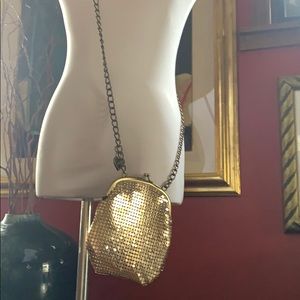 American rags Gold metal Crossbody purse